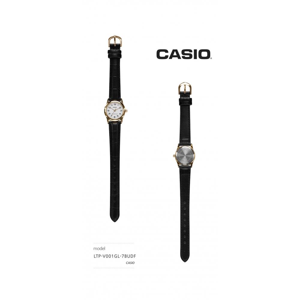 Casio Ltp V001gl 7budf Ltp V001gl 7b Analog Sat Student Women S Leather Watch
