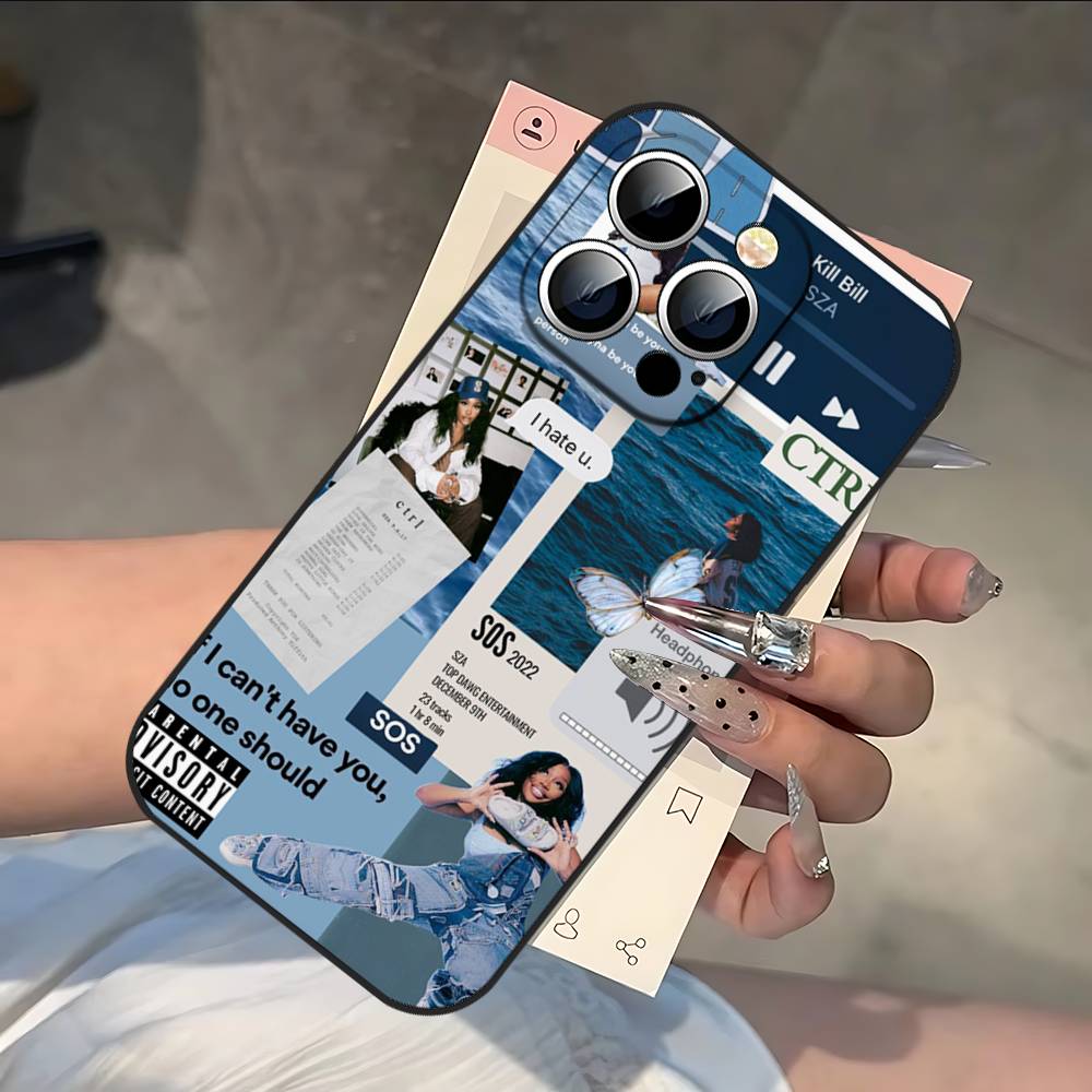 Чехол для телефона SZA SOS Для IPhone 17 16 15 14 13 12 11 PRO MAX PLUS Mini TPU Мягкий Приятный для кожи Чехол