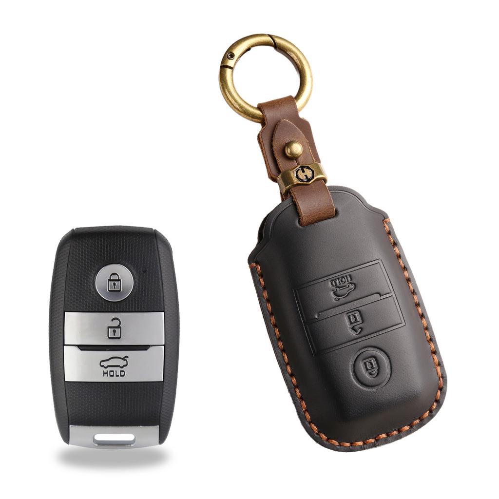 Ретро кожаный чехол для ключей подходит для коммерческого автомобиля Kia Jiahua mpv, защитный чехол из натуральной коровьей кожи ручной работы