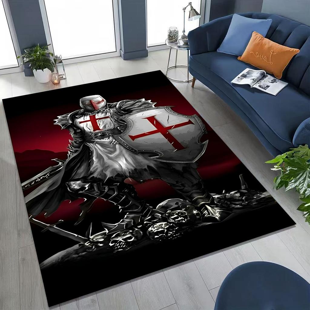 Тамплиер Рыцарь Крови Честь Святой Крестоносец Мультяшный Ковер для Спальни Гостиной Дивана Дома Декор Придверный Коврик, Детский Игровой Нескользящий Напольный Коврик