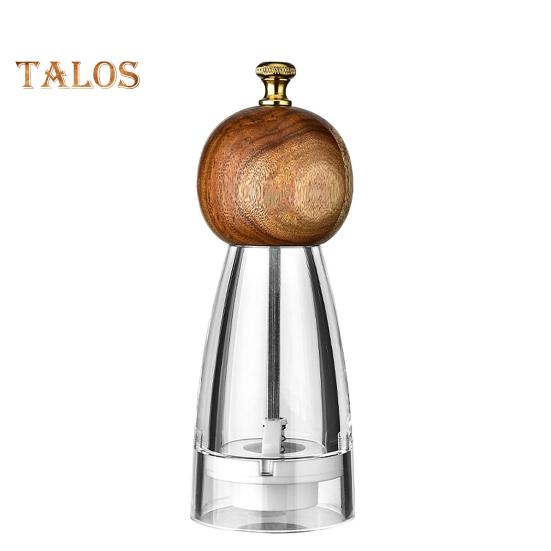 Машинка для специй, нескользящая ручка, абразивный материал, видимый дизайн, практичная портативная мельница для перца 6/8 дюйма, солонка, кухонный инструмент, кухонный гаджет