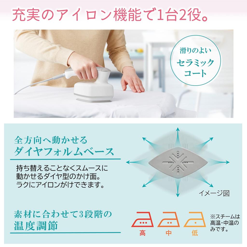 Паровой утюг Hitachi Clothing Steamer C с молочно-серой щеткой для непрерывной подачи пара, в комплекте CSI-RX5BE