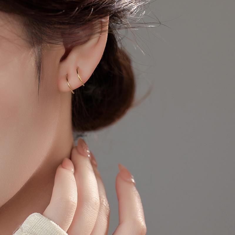 Серьги-кольца Banyan Tree S925 из серебра в форме спирали для мужчин и женщин