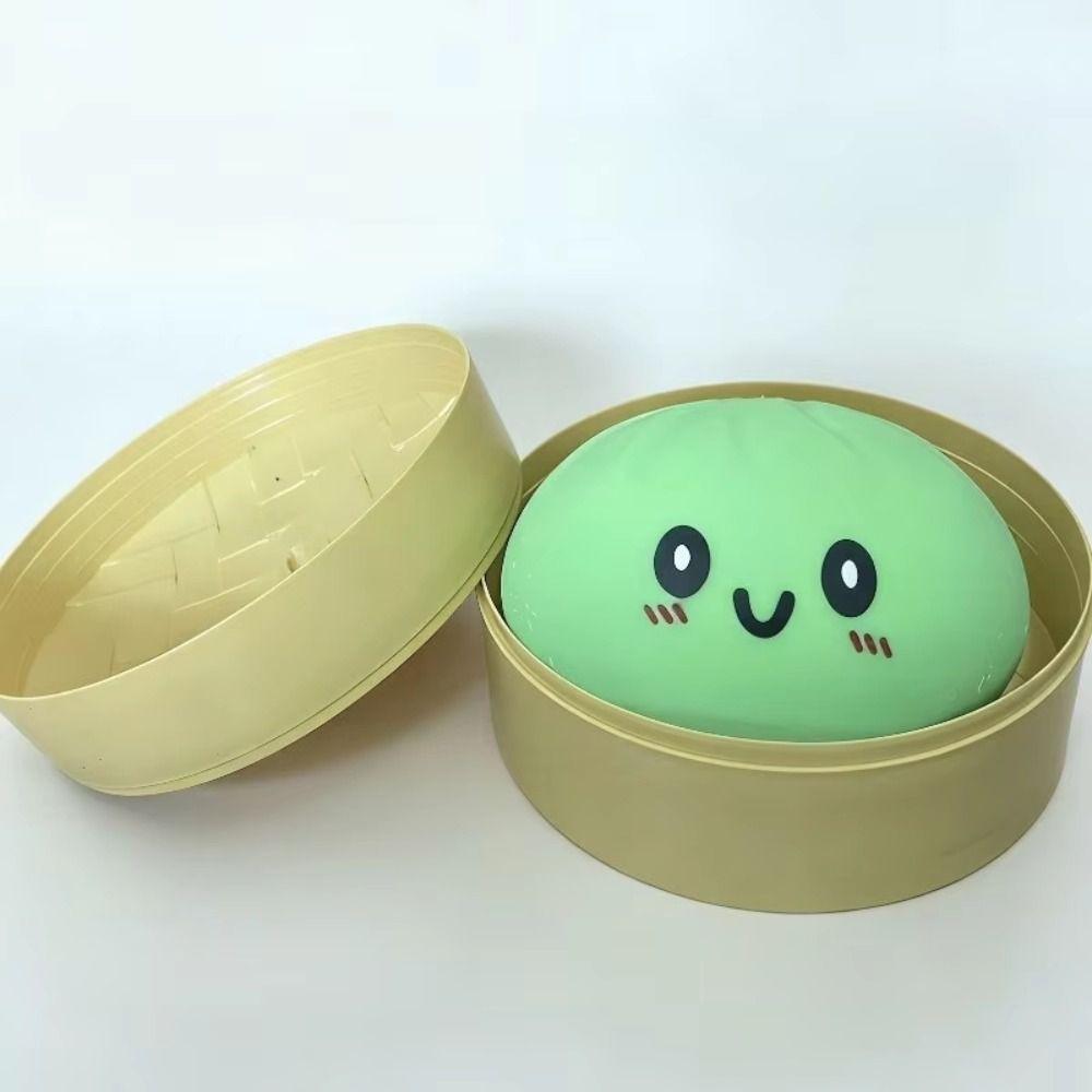 With Steamer Jumbo Dumpling Squishy Realistic Bun Sensory Fidget Ball Birthday Gift