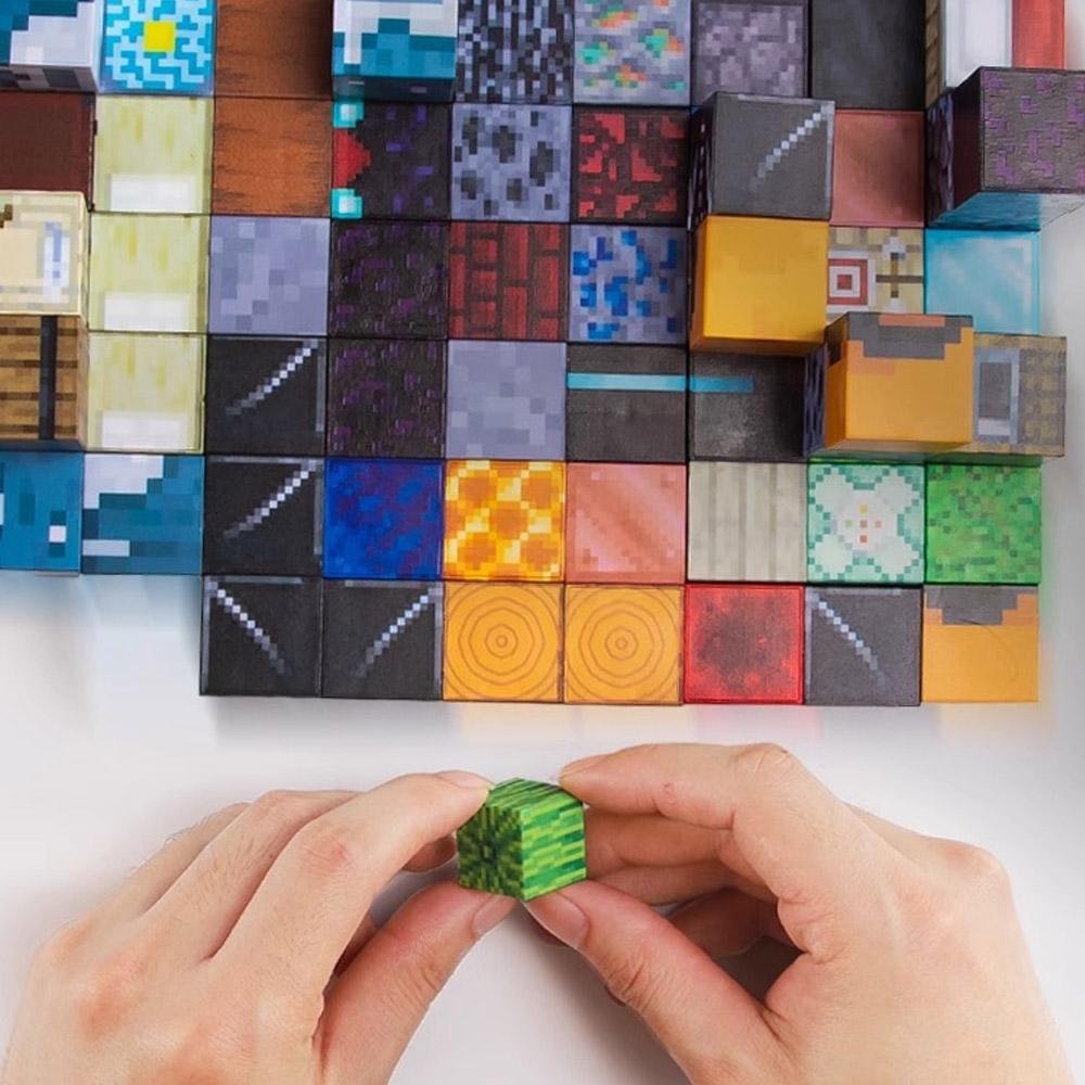 50~300 строительных блоков Магнитная шахта Мир Куб Магнитный Мир Набор для мальчиков и девочек Детская модель DIY Детская сенсорная игрушка