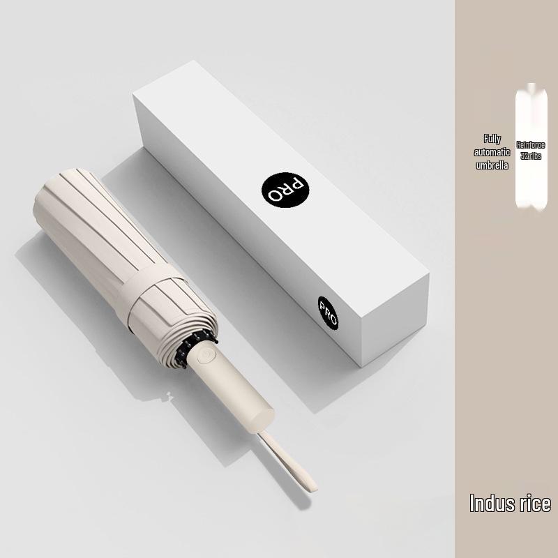 Мужской большой ветрозащитный складной зонт: Усиленный, Прочный, Двойного назначения для Солнца и Дождя