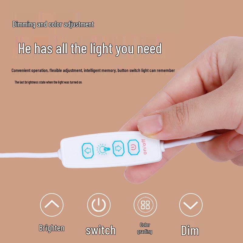 Современная минималистичная светодиодная настольная и потолочная лампа - Диммируемая, с изменяемым цветом, идеально подходит для студенческих общежитий