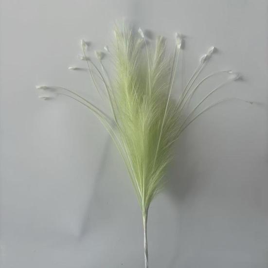 6 шт. Декор из искусственной пампасной травы 17,7" Короткие пушистые искусственные ветки пампасов Многоцветные искусственные помпоны