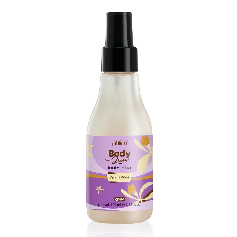 Plum Bodylovin' Vanilla Vibes Body Mist for Women 100ml | Long-Lasting Sweet Vanilla Fragrance | Travel-Friendly Perfume Spray