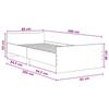 Bed Frame with Headboard Black Oak 80 x 200 cm