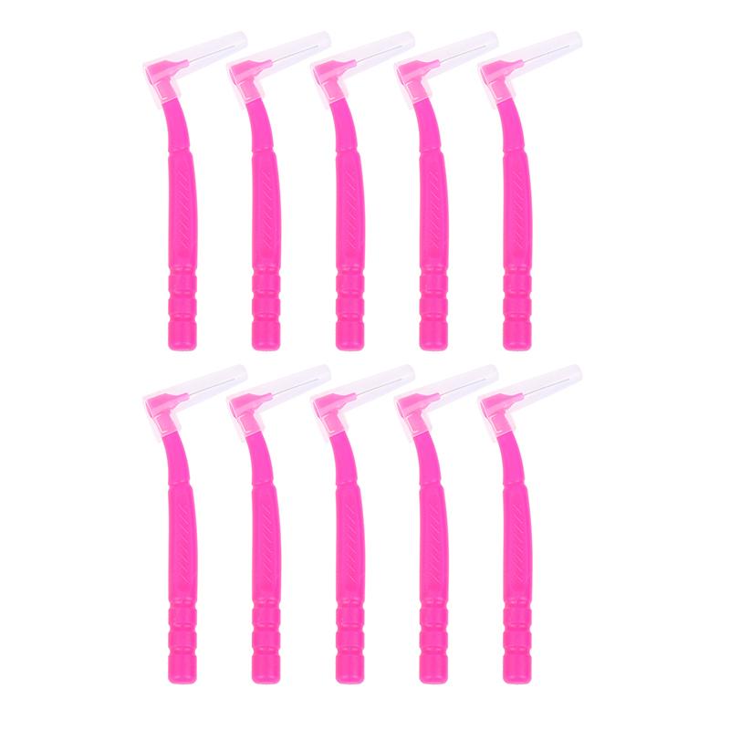 10 шт. L-образные ортодонтические брекеты межзубные щетки для чистки между зубами мини-зубная щетка для чистки межзубных промежутков портативная дорожная