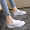 Shoes  Women Running Spring Autumn Fashion White Breathable Embroidered Flower Lace-Up Casual Sneakers Zapatos De Mujer
