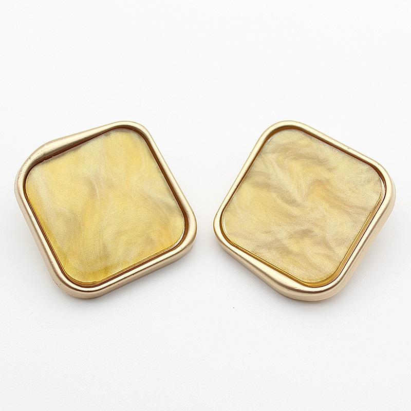 10pcs Pretty Plating Buttons Square Round Buttons Coat Windbreaker Sweater Accessories Various Styles DIY Sewing Supplies