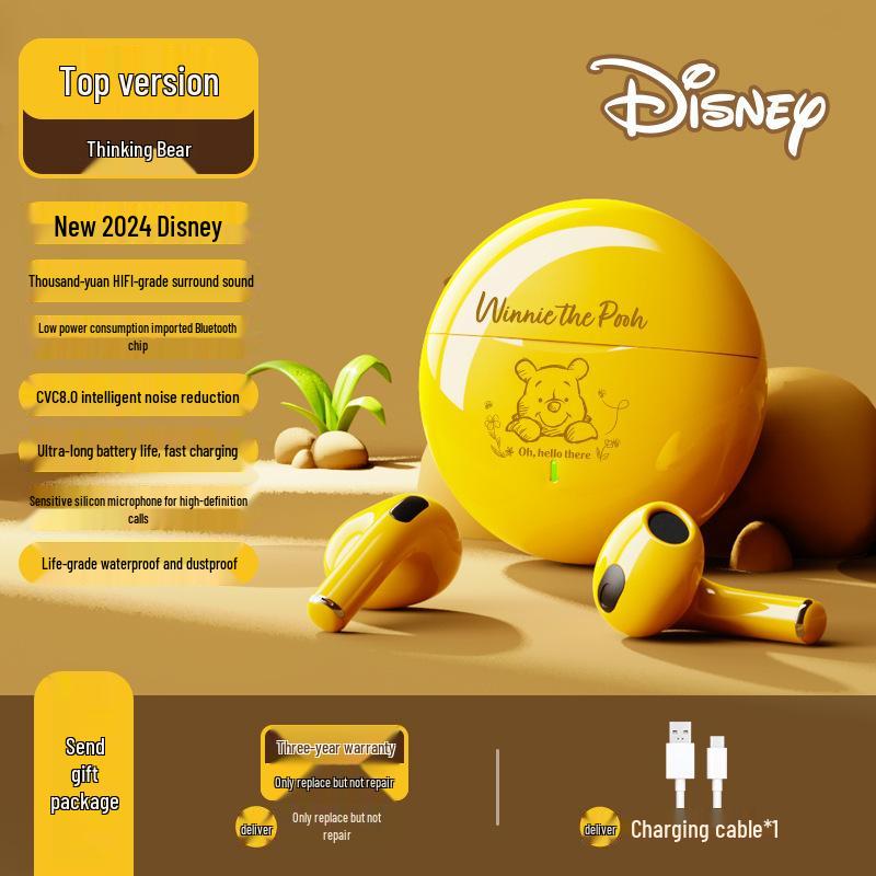 Беспроводные Bluetooth-наушники Disney K26 True Wireless с мультяшным дизайном и долгим временем работы от аккумулятора