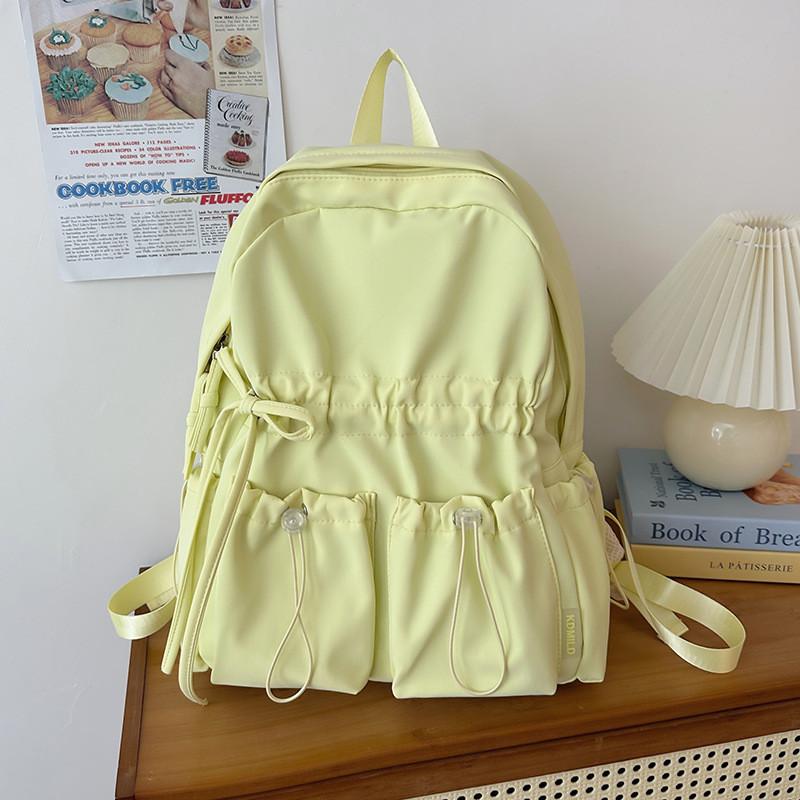 Pastel Colored Girls Backpack With Soft Nylon Material And Waterresistant Features For Education