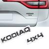 JBIW9 MetaL 3D Badge Logo Car Rear Trunk Body Sticker Letter Emblem For Skoda KODIAQ 4X4 Accessories Glossy Black Matte black