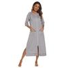 2024 Spring/Summer Comfortable Maternity Nightgown: Casual Loose Fit, Three-Quarter Sleeves, Large Size Pajamas
