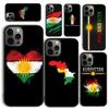 Чехол для телефона с флагом Курдистана для iPhone 17 Air 16 PRO MAX 15 14 PLUS 11 12 13 Задняя крышка Fundas Shell