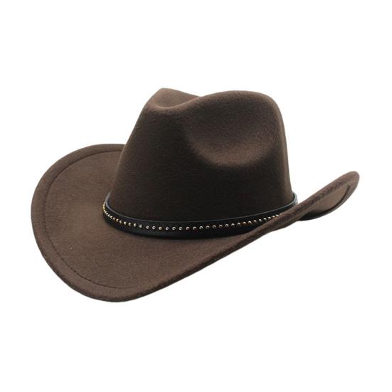 Ковбойская шляпа в западном стиле для мужчин и женщин, фетровая шляпа с широкими полями, шляпа ковбойки с серебряной бусиной, шляпа федора с закручивающимися полями для вечеринки-маскарада в стиле Дикого Запада, Хэллоуина, косплея