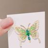 Retro Green Butterfly Brooch Crystal Butterfly Brooches Green Butterfly Suit Collar Pin  Daily