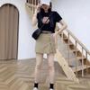 Женские khaki шорты-карго Jiohuo для похудения с эластичной высокой талией, повседневные, длиной до колена, с разрезом