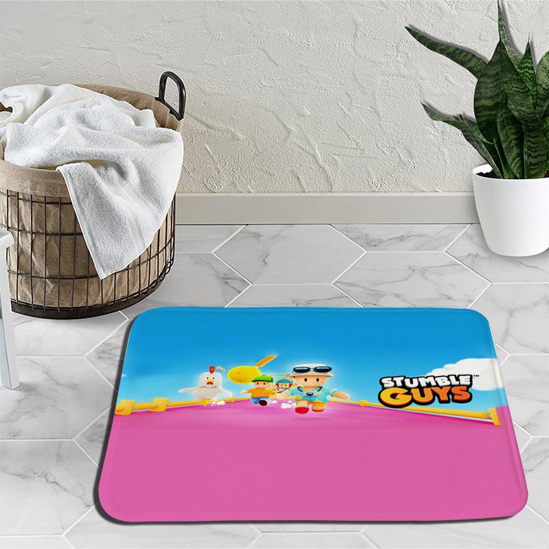 Ковер с героями мультфильмов Stumble Guys, ковер для игр, украшение для спальни, коврик для йоги, аниме, уличный ковер, нескользящий ковер, подарок на день рождения