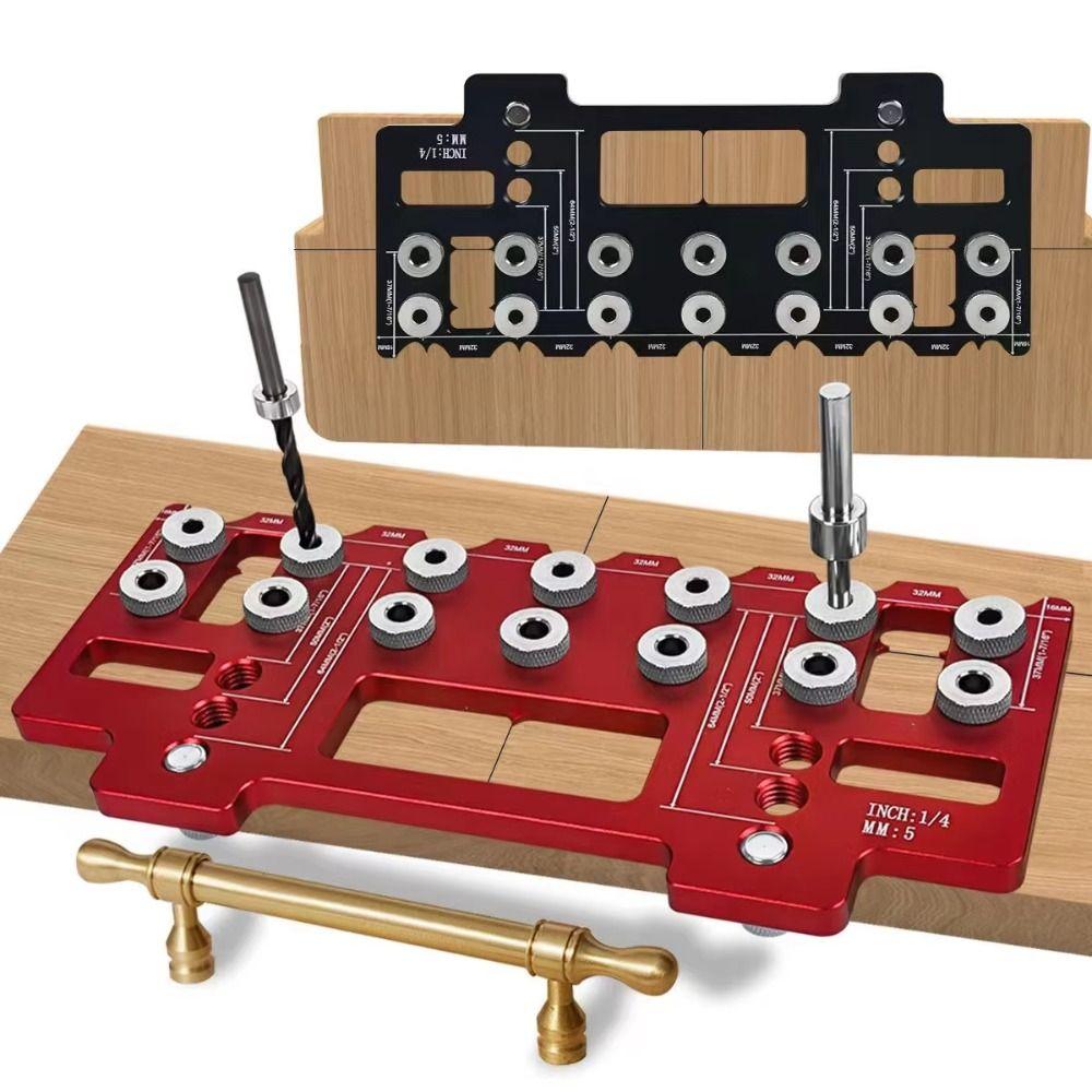 Aluminum Zinc Zinc Alloy Straight Hole Drilling Template Precision Shelf Pin Drilling Guide Jig  Furniture