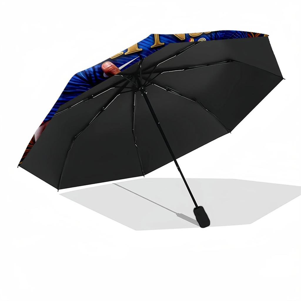 Mbappe Customized Name Umbrella Automatic Umbrella Folding Umbrella with 8 Ribs Sturdy Construction Perfect for Outdoor Adventures Outdoor Accessory