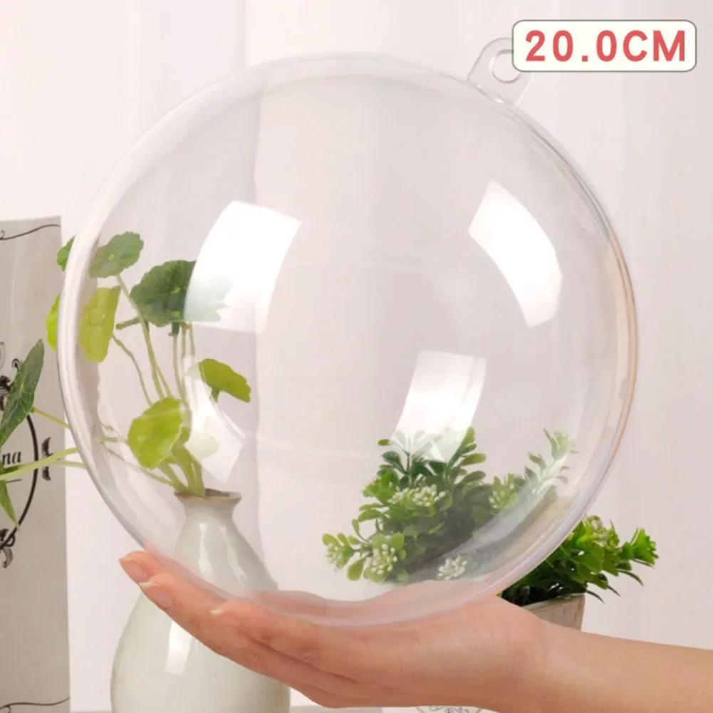 1 шт. Прозрачный пластиковый акриловый крафт Рождественский шар-елка Безделушки Декор DIY Украшение Рождественская подарочная коробка Шар