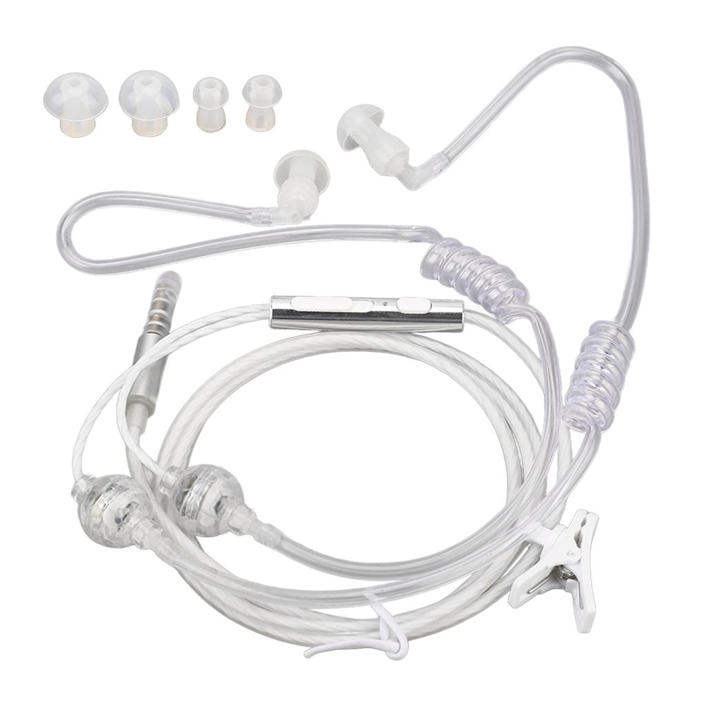 Эргономичные наушники-вкладыши с воздушными трубками, шумоподавление без излучения, портативная бинауральная гарнитура с воздушными трубками 3,5 мм