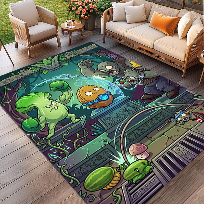 Коврик с принтом Plants VS Zombies, Моющийся напольный ковер, Для прихожей, Общежития, Прачечной, Офиса, Кабинета, Декор для дома, Подарок на День рождения, Рождество