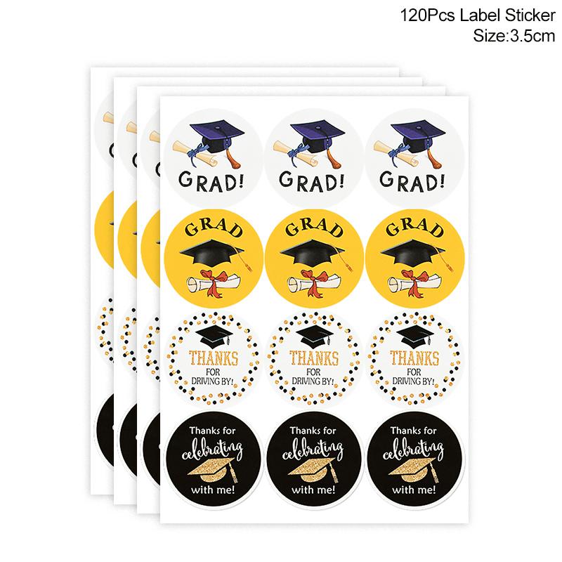120 шт. Поздравляем наклейку, украшение выпускного вечера, подарочные этикетки, наклейки 2024, поздравления, подарочная коробка, сумка, декор своими руками