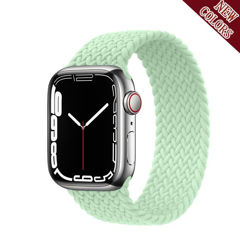 Плетеный ремешок Solo для Apple Watch Band 44 мм, 40 мм, 45 мм, 41 мм, 49 мм, 42 мм, 38 мм, эластичный браслет iWatch series 7, 3 SE, 6, 8, ультра-ремешок