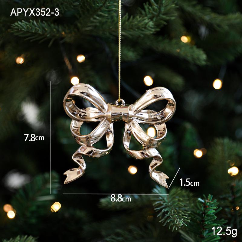 Cross-border Electroplated Christmas Tree Ornaments: Golden Snowflake & Reindeer Pendants