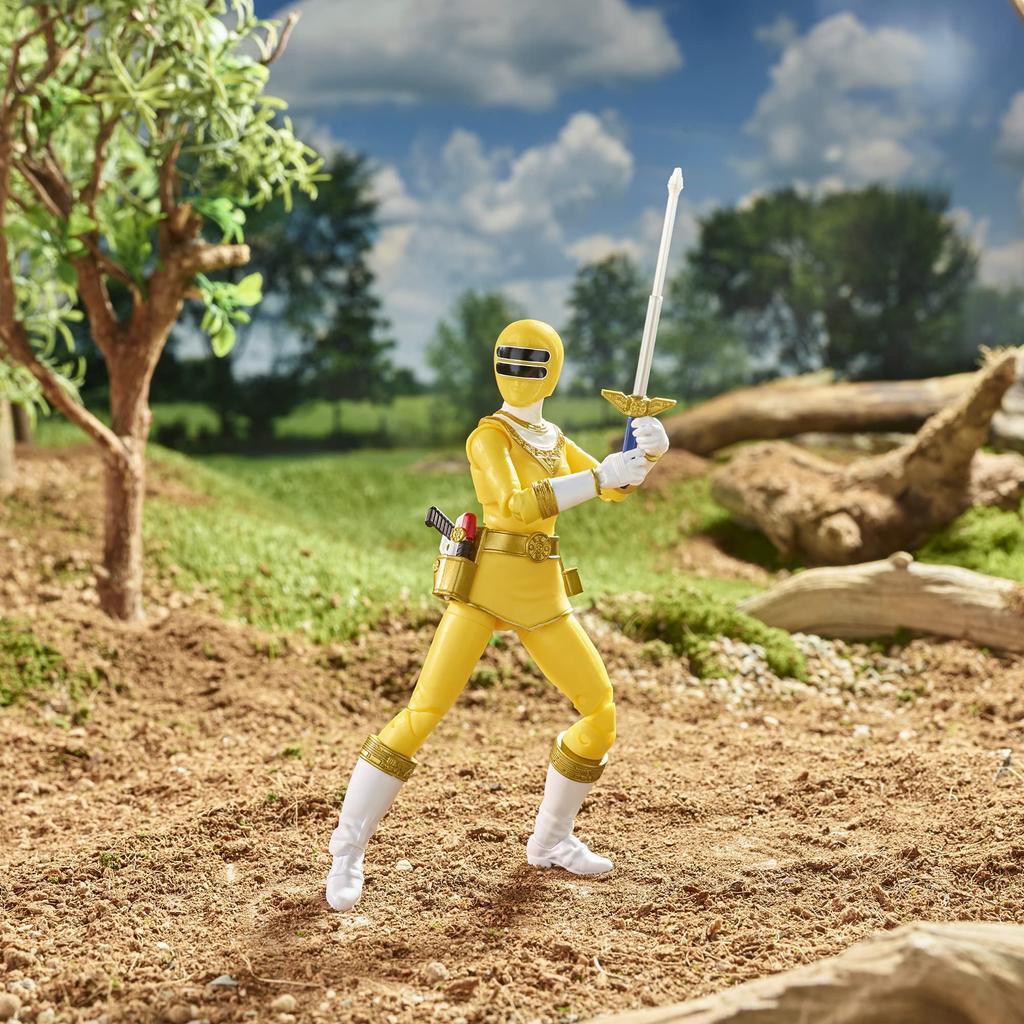 Power Rangers Lightning Collection Zeo Yellow Ranger 6-inch Premium Collectible Action Figure Toy with Accessories, Ages 4 and Up