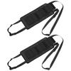Набор из 2 шт. Стойка для удочек Автомобильная система хранения для рыбалки Ремень с застежкой-липучкой Регулируемый крепежный ремень Черный
