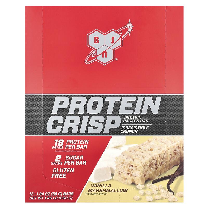 Protein Crisp, Vanilla Marshmallow, 12 Bars, 1.94 oz (55 g) Each