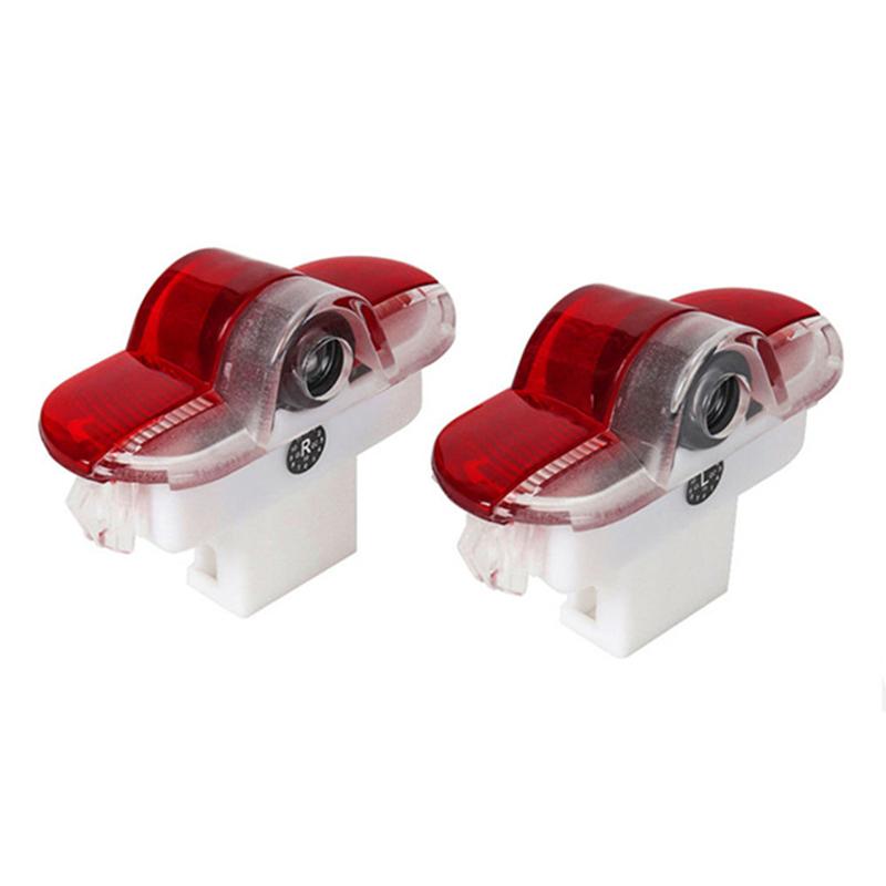 2Pcs LED Car Door Welcome Lights Projector Accessories For VW Golf 3 4 Beetle Jetta MK4 Bora Sharan Touran Lavida Caddy MK3 Polo Dome Lights 6