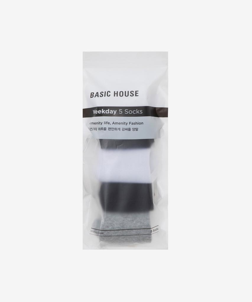 BASIC HOUSE [5 пар] Женские носки средней длины Упаковка из 5 пар Lasc0006