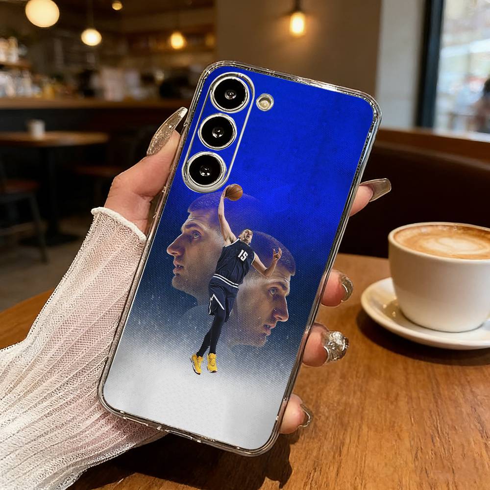 Чехол для телефона N-Nikola J-Jokic NJ для Samsung S25,S24,S21,S22,S23,S30,Ultra,S20,Plus,Fe,Lite Прозрачная крышка