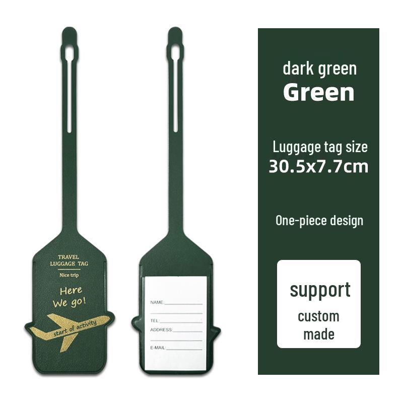 Популярная персонализированная багажная бирка из ПУ кожи в виде самолета и идентификатор посадочного талона