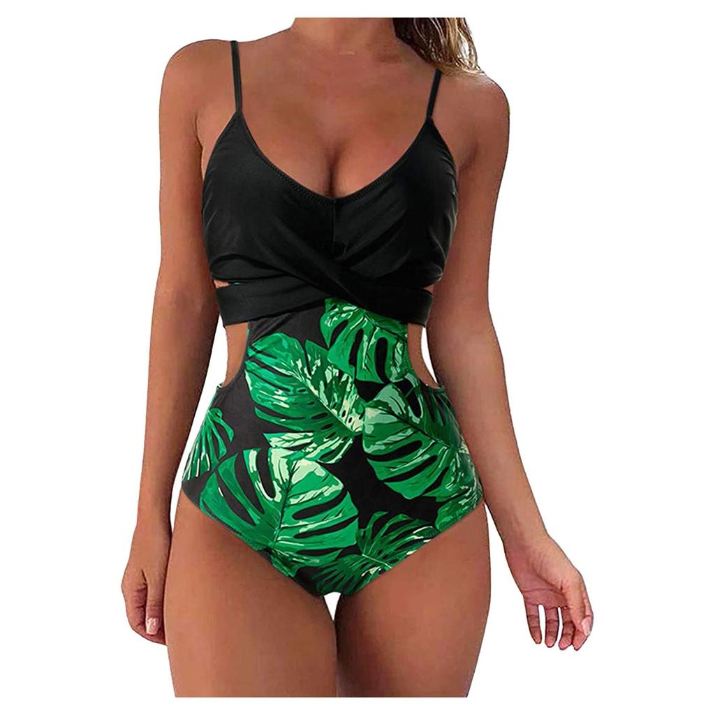 Fashion Women's Summer Sexy Printed One-piece Bikini Swimsuit New