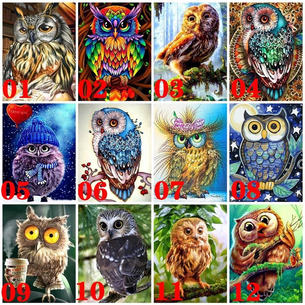 5D Алмазная Мозаика Сова Рукоделие DIY Полная Алмазная Вышивка Животное Изображение Стразы Домашний Декор