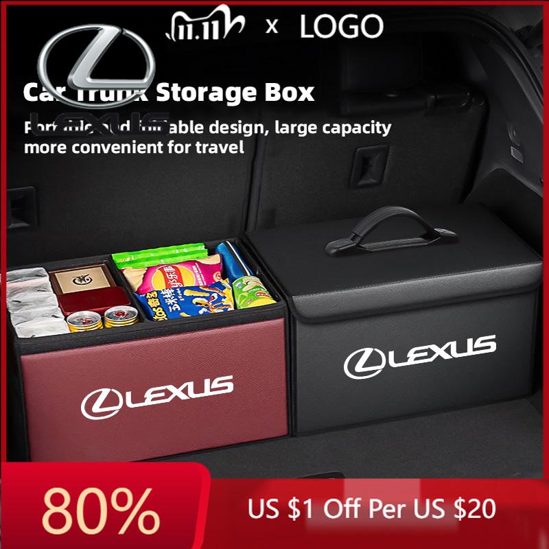 AAPI1 2026 Hot Interior Stickers Car Trunk Leather Storage Box Auto Interior Organizer Accessories For Lexus F-SPORT ES RX NX LS UX LM