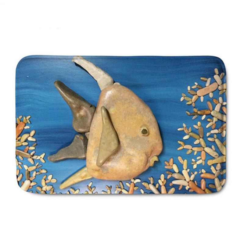 Забавный 3D ковер с каменным узором, напольное покрытие, дверной коврик для ванной, нескользящий кухонный коврик для прихожей