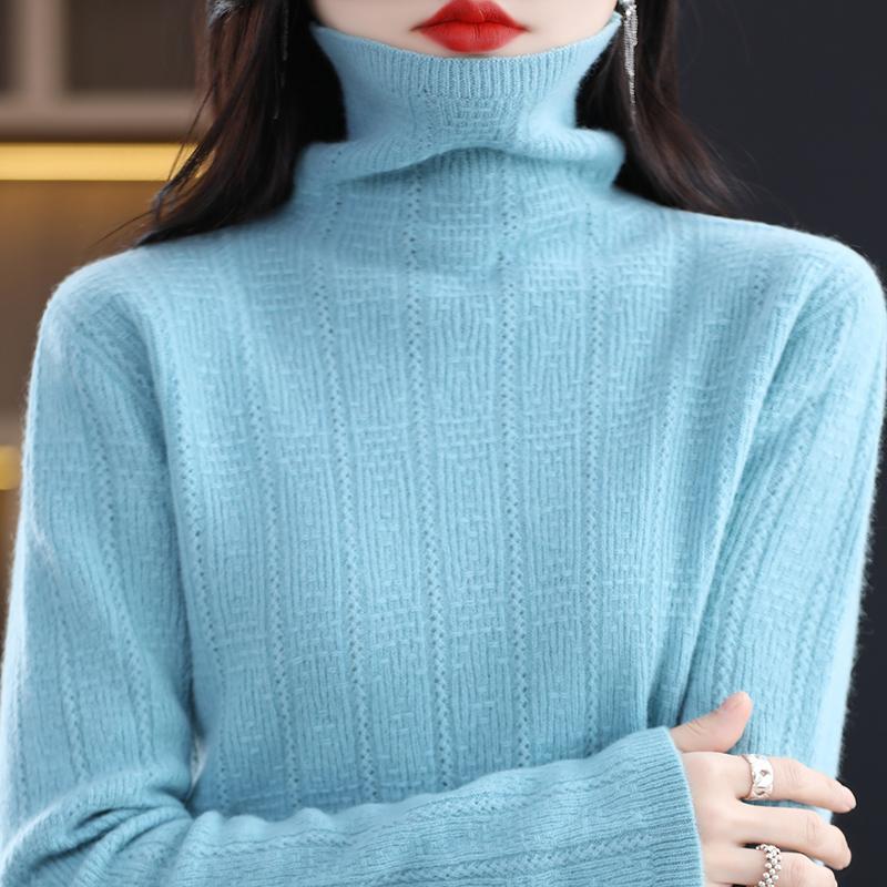 Женский кашемировый свитер Qinghe cashmere 30% кашемир 70% шерсть Женский осенне-зимний кашемировый свитер мягкий и теплый