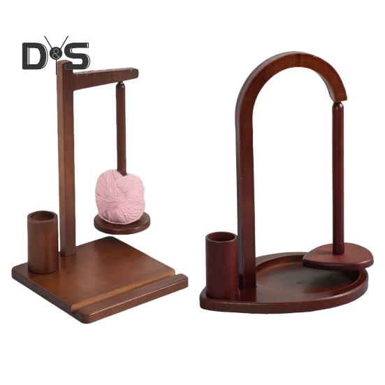 Magnetic Yarn Holder Wooden Yarn Dispenser with Storage Cylinder Yarn Ball Organizer Holder Gift for Knitting Crocheting Enthusiasts