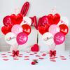 16 шт. набор воздушных шаров на день Святого Валентина с принтом романтических букв и воздушными шарами в форме сердца любви, украшение своими руками, макет сцены, принадлежности для украшения праздничной вечеринки