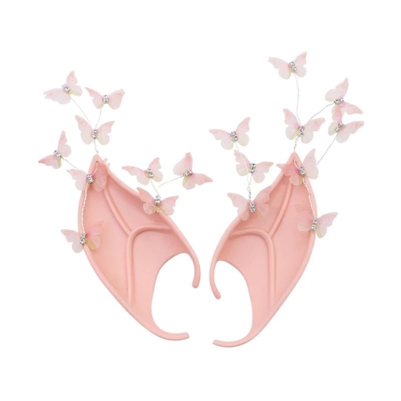 Эльфийские уши Уши фей Уши эльфов с бабочкой Инопланетные уши Заостренные уши для вечеринки Косплей Уши