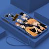 Haikyuu Anime For Apple iPhone 15 14 13 12 11 XS XR X 8 7 Pro Max Plus Mini Liquid Left Rope Phone Case